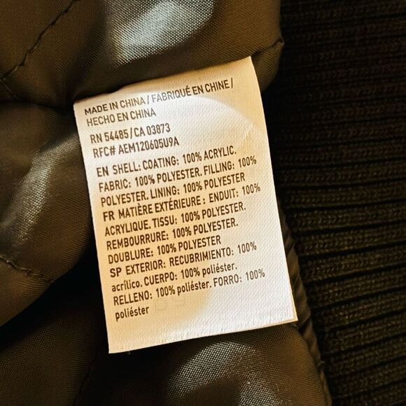 American Eagle Men’s Olive Green Bomber Jacket Size L Lightweight Zip-Up Casual - Picture 4 of 4